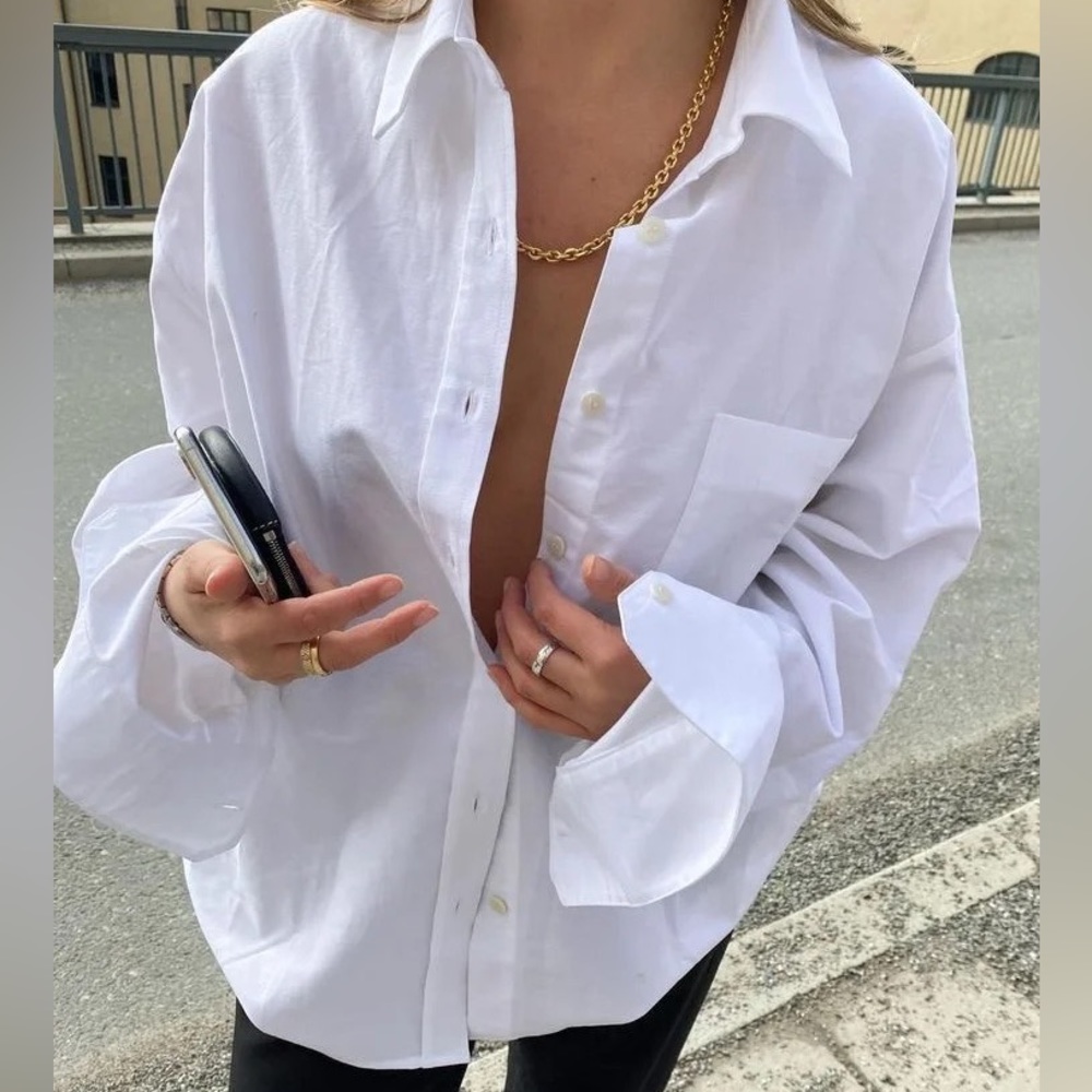 Djerf Avenue Breezy Shirt White